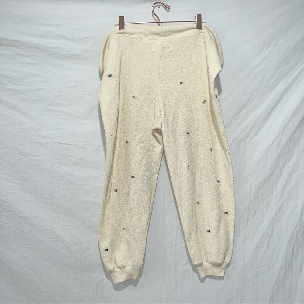 The Great. Faux Shearling Cropped Sweatpants - Picture 4 of 6